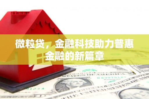 永康微粒贷，金融科技助力普惠金融的新篇章