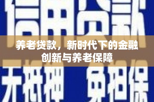 永康养老贷款，新时代下的金融创新与养老保障