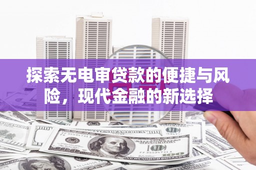 永康探索无电审贷款的便捷与风险，现代金融的新选择
