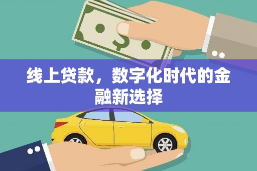 永康线上贷款，数字化时代的金融新选择