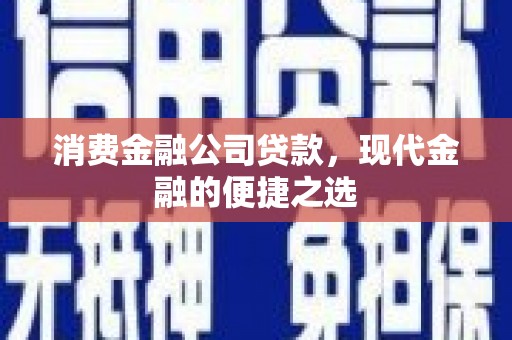 永康消费金融公司贷款，现代金融的便捷之选