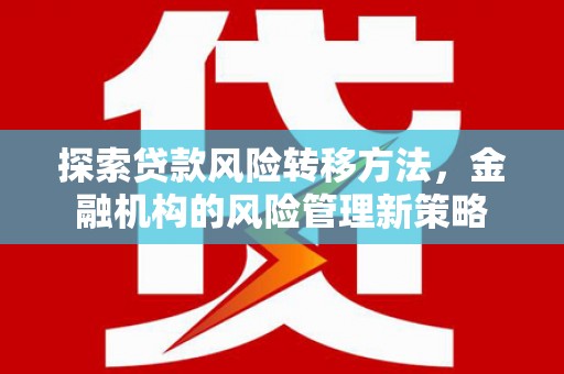 永康探索贷款风险转移方法，金融机构的风险管理新策略
