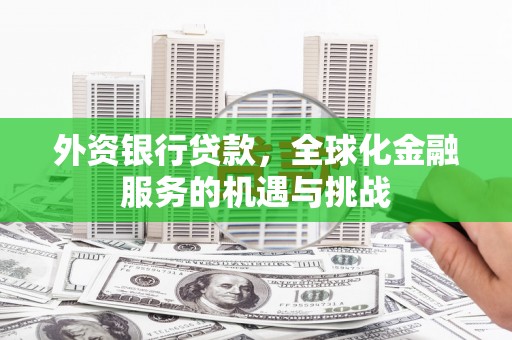 永康外资银行贷款，全球化金融服务的机遇与挑战