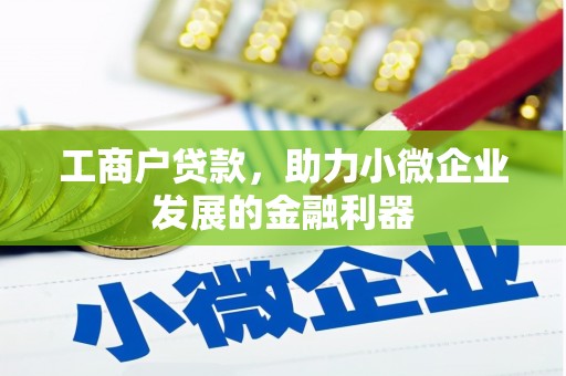 永康工商户贷款，助力小微企业发展的金融利器
