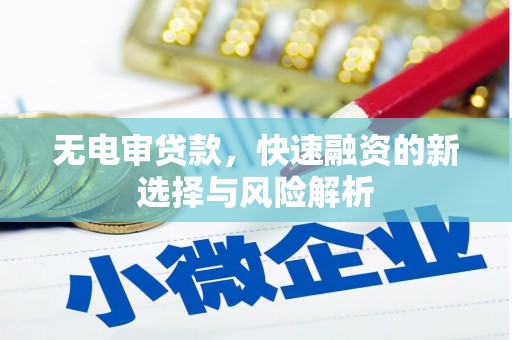 永康无电审贷款，快速融资的新选择与风险解析