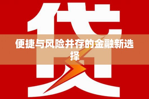 永康便捷与风险并存的金融新选择