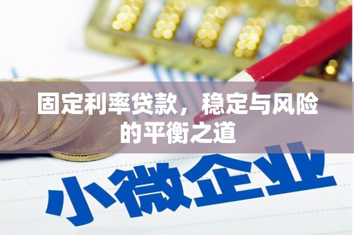 永康固定利率贷款，稳定与风险的平衡之道
